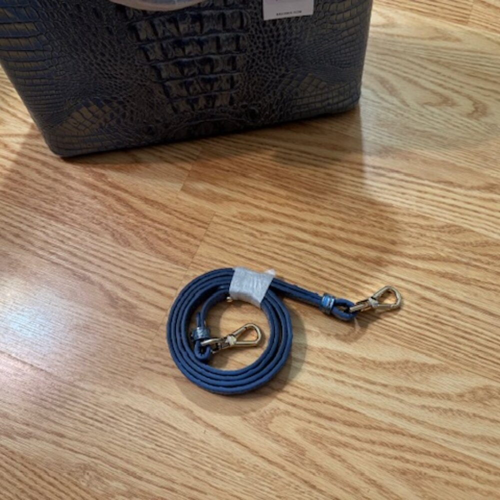 Brahmin Large Duxbury Satchel Serenity Blue Ombre Melbourne Leather Retail $325 - Picture 6 of 9